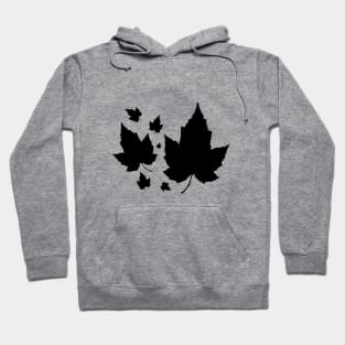 Beautiful Maple leaves silhouettes Hoodie